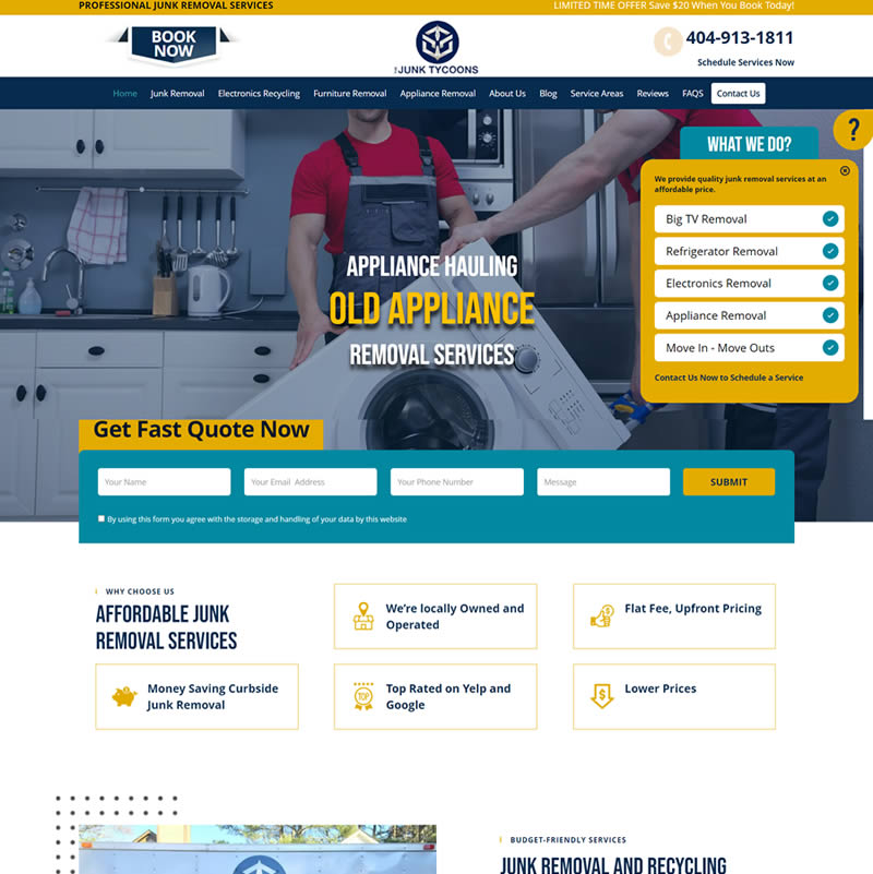 Website Design for Junk Removal